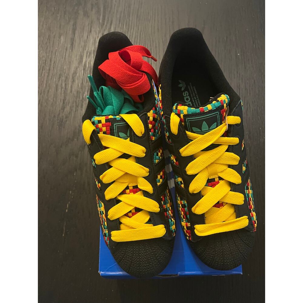 NEW ADIDAS ORIGINALS 's Men's 10.5 Superstar II x Bob Marley IH9785 - Picture 7 of 8